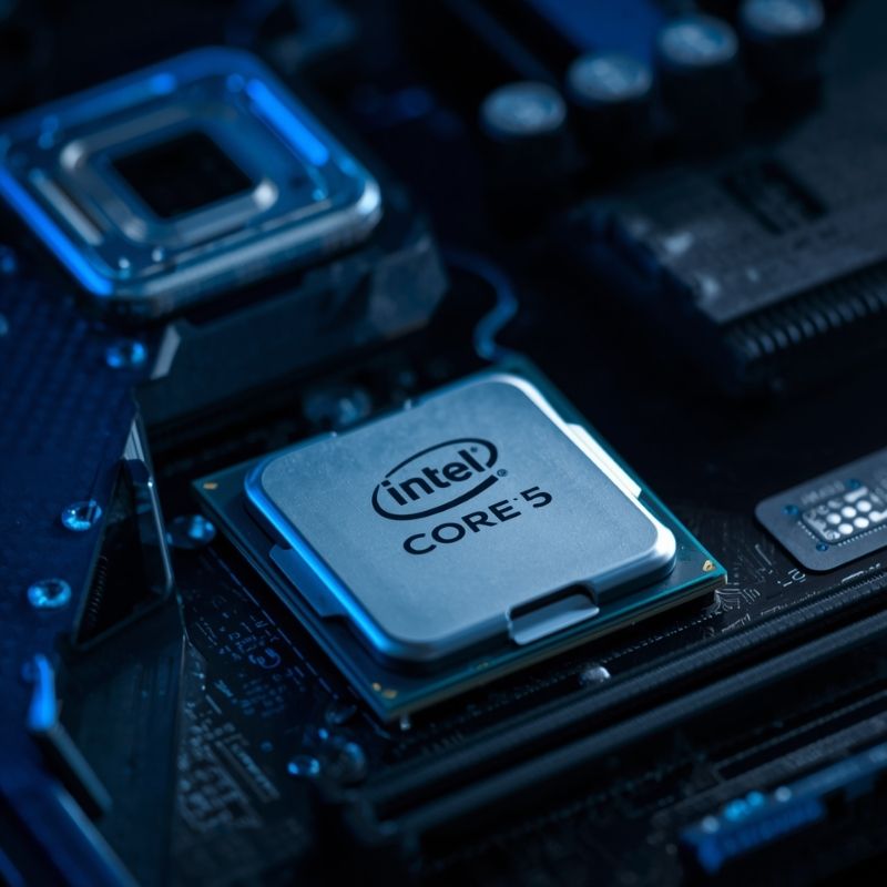 Intel Core Ultra 5 processor ready to be installed in a modern gaming motherboard.